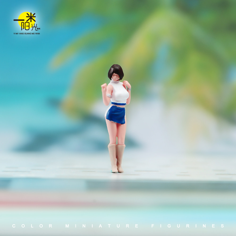 现货1/64 短裙摆POSS女孩-A款 微缩场景模型搭配手工涂装小人偶