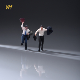 VM 1/64 赶车场景两人组 微缩场景模型搭配3D彩打树脂人偶