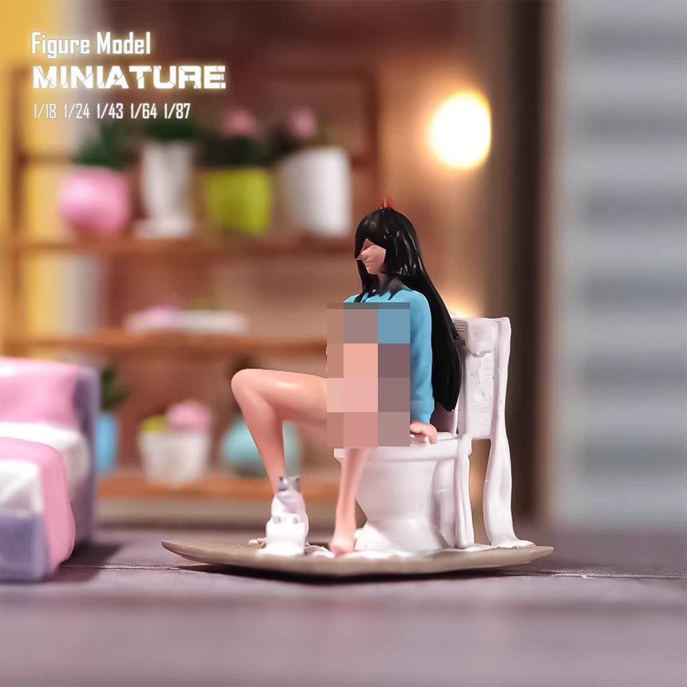 1/18/24/43/64/87电锯人帕瓦微缩场景微拍摄影车模型搭配手办人偶