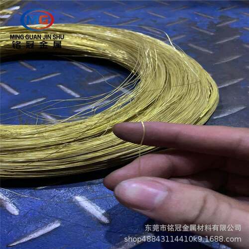 厂家直供H62黄铜软线0.10.150.2mmH65黄铜压扁线全硬铆钉直条棒