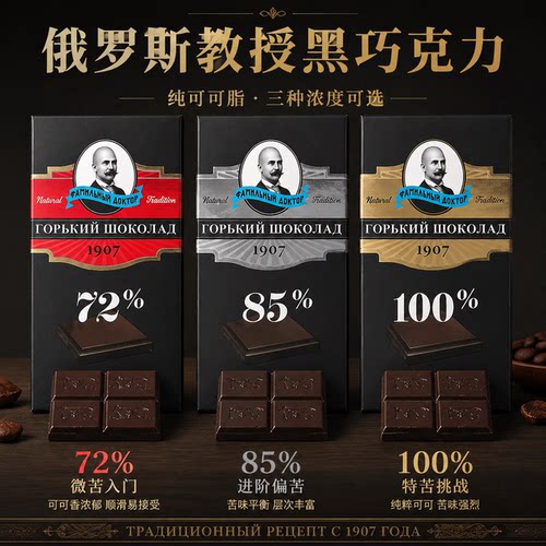 俄罗斯进口黑巧克力老教授