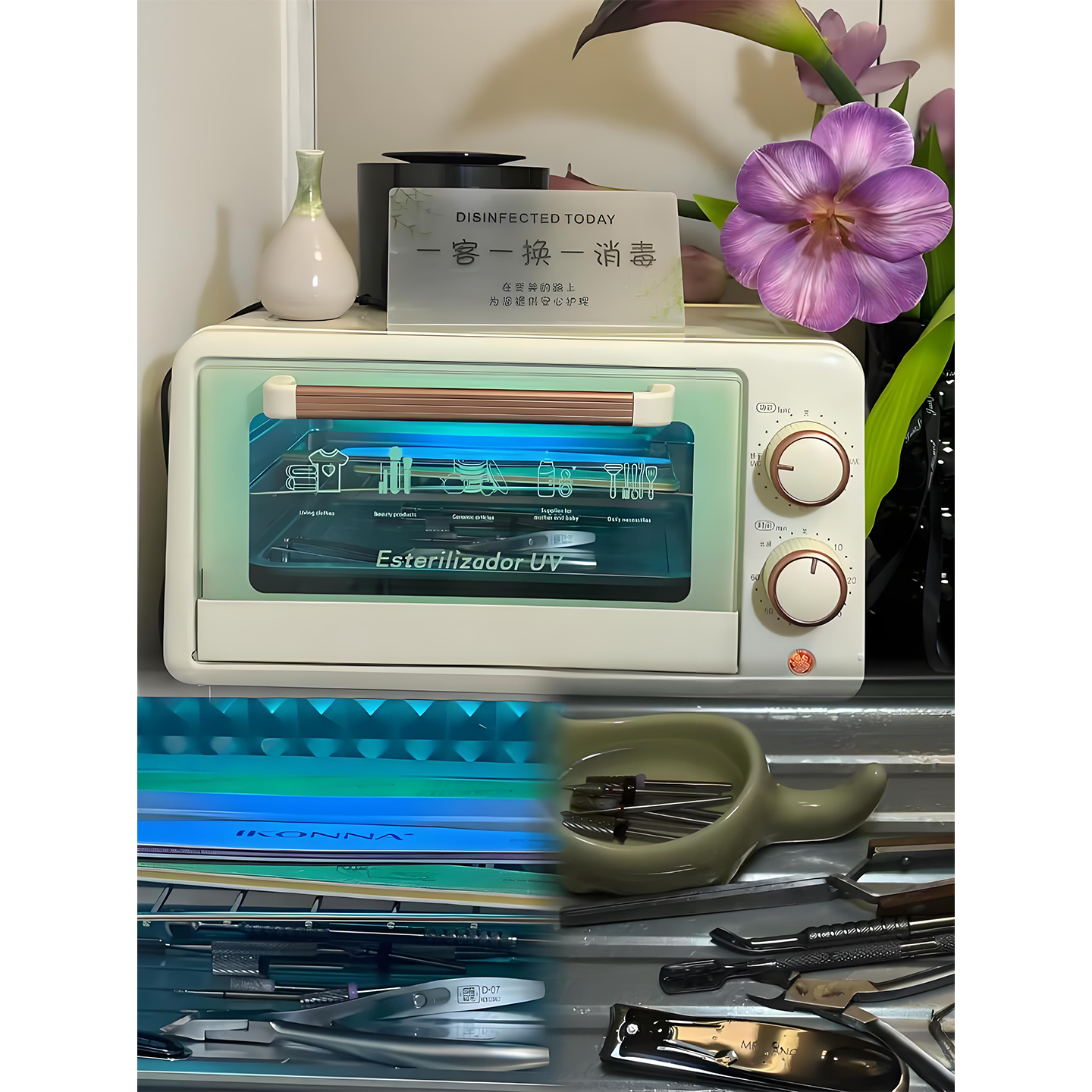 迷你紫外线消毒柜酒店理发店美甲工具美容院美发发廊小型臭氧毛巾