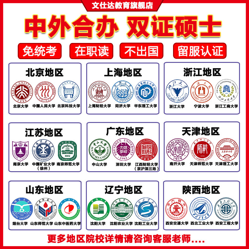 中外合作办学硕士非全日制在职研究生双证免统考研究生中留服认证 - 实物图