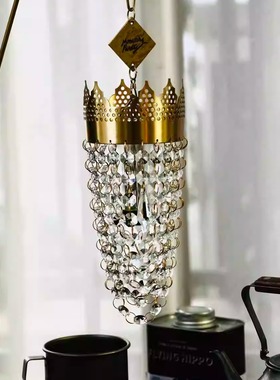 精致露营皇冠水晶灯罩吊灯装饰灯罩露营氛围goalzero/38explore