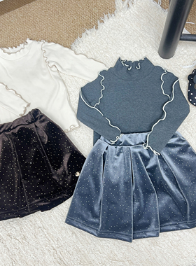 【沫沫家】出口日单slapslip日本童装丝绒加厚短裙高级90-110