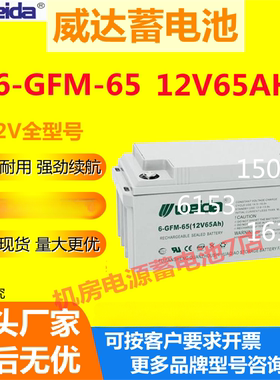 Weida威达蓄电池6-GFM-65 12V65AH太阳能通讯直流屏消防医疗UPS