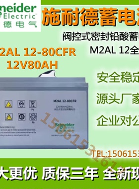 施耐德蓄电池M2AL12-80CFR 12V80AH铅酸免维护通讯基站UPS直流屏