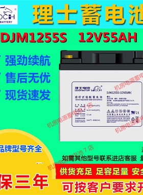 LEOCH理士蓄电池DJM1255S 12V55AH直流屏UPS通信机房太阳能电源