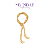 摩邦珠宝绮遇·织锦绣 金色编织围巾项链