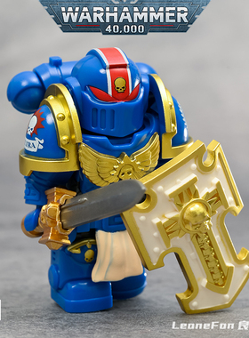 战锤40k星际战士剑卫老兵系列极限战士阿斯塔特人仔积木拼装玩具