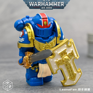 战锤40k星际战士剑卫老兵系列极限战士阿斯塔特人仔积木拼装玩具