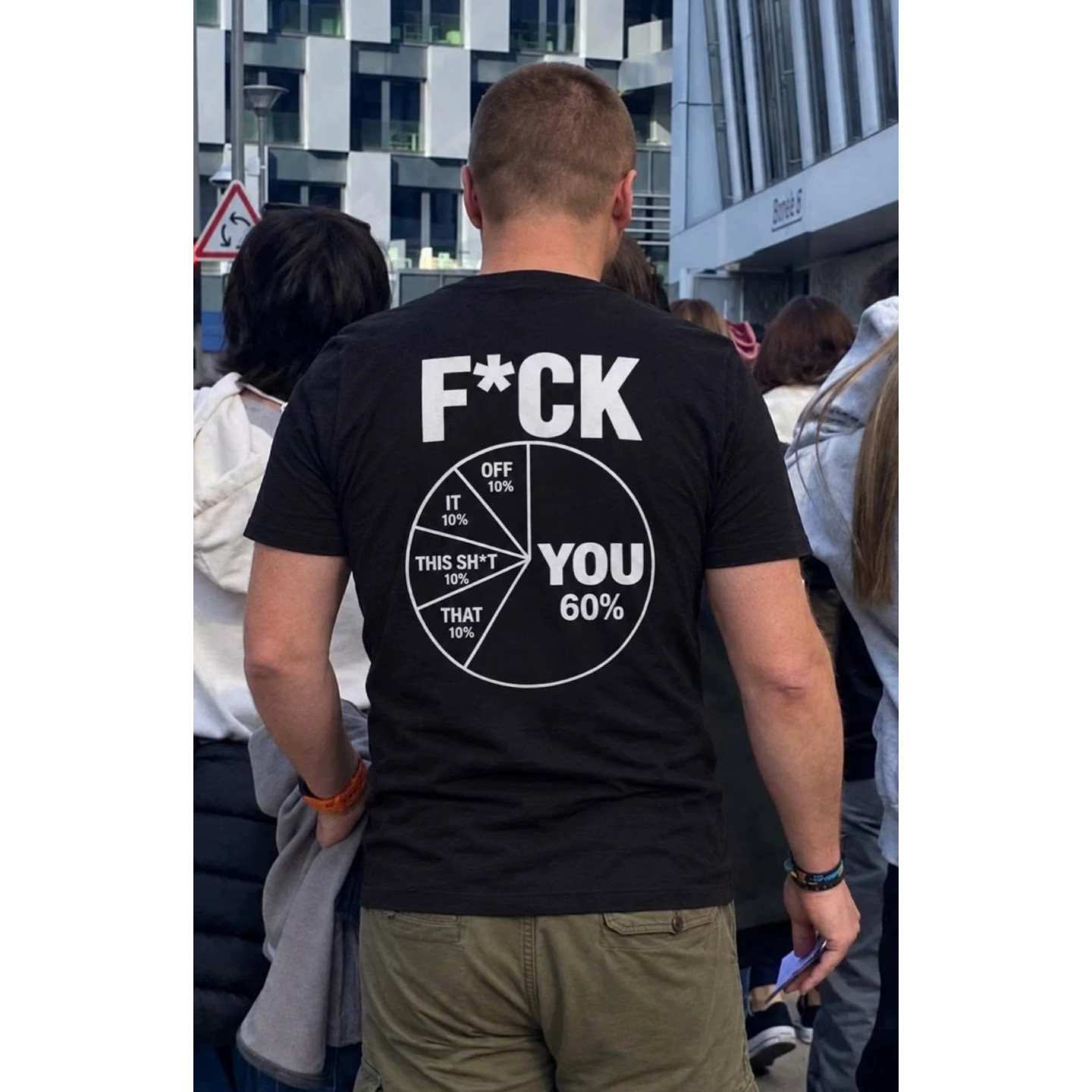 f ck纯棉短袖T恤男女英文双关趣味美式复古夏季打工人精神状态