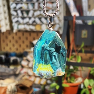 纯手工古文明遗迹深海潜水员滴胶尖塔形吊坠钥匙扣特价包邮