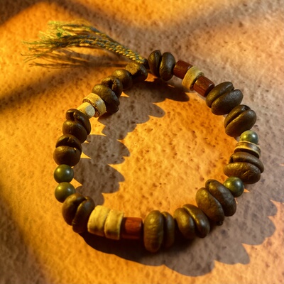 纯手工 天然咖啡豆手串手链文玩手串 椰壳实木珠 伴手礼礼品 包邮