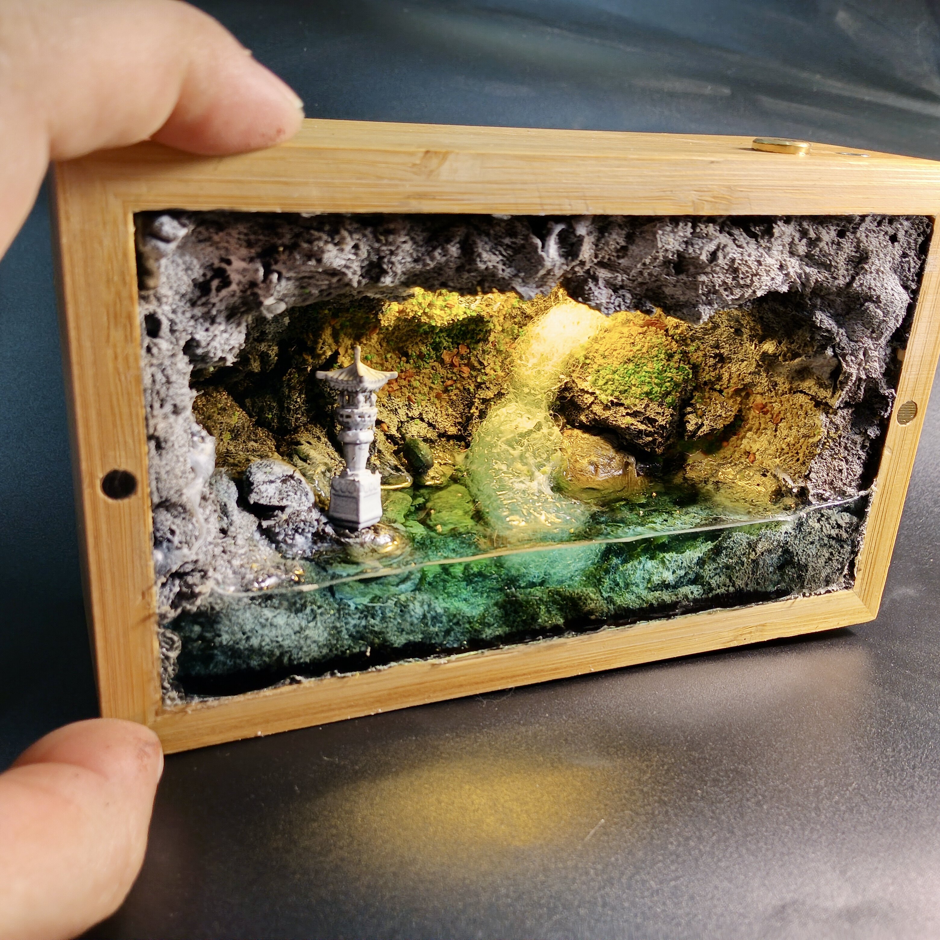 原创手工 《浮光》微缩景观模型 小夜灯书桌扩香器摆件 新品包邮,家居饰品,装饰摆件,淘宝优惠券,粉丝福利购,淘宝优惠卷