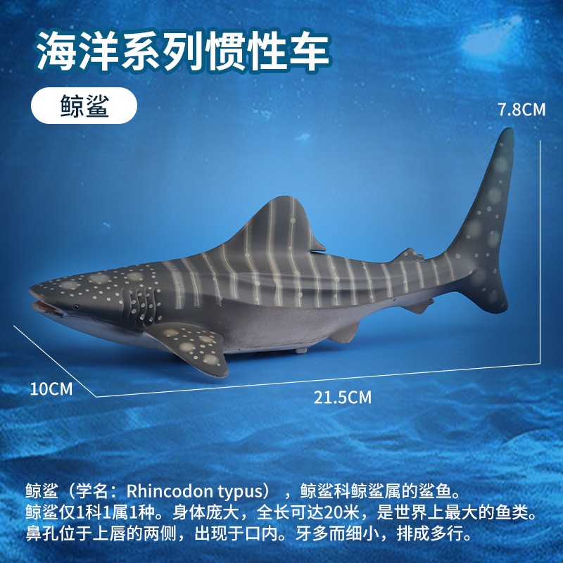 儿童玩具惯性极速海洋动物车海豚鲨鱼海底世界海洋动物模型ce13