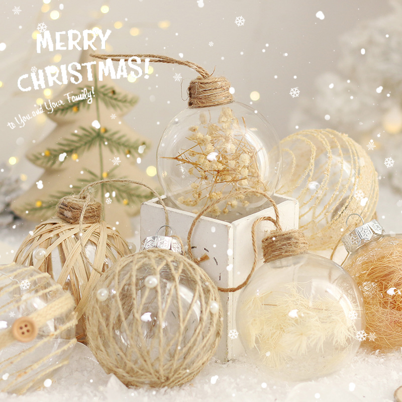 圣诞节装饰彩球吊球圆球新款圣诞树挂件布置用品创意饰品场景氛围