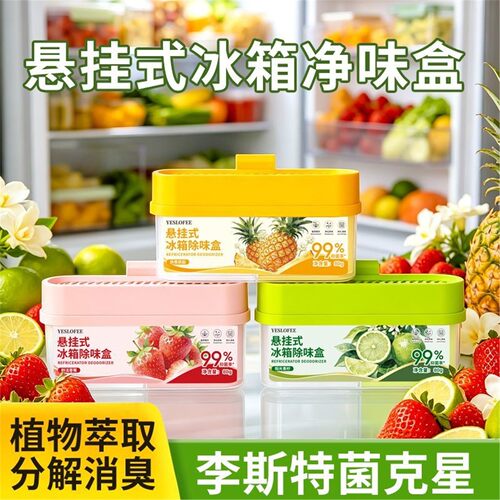 悬挂式冰箱除味盒抑菌除臭净化去除异味家用除味剂抑李斯特菌神器