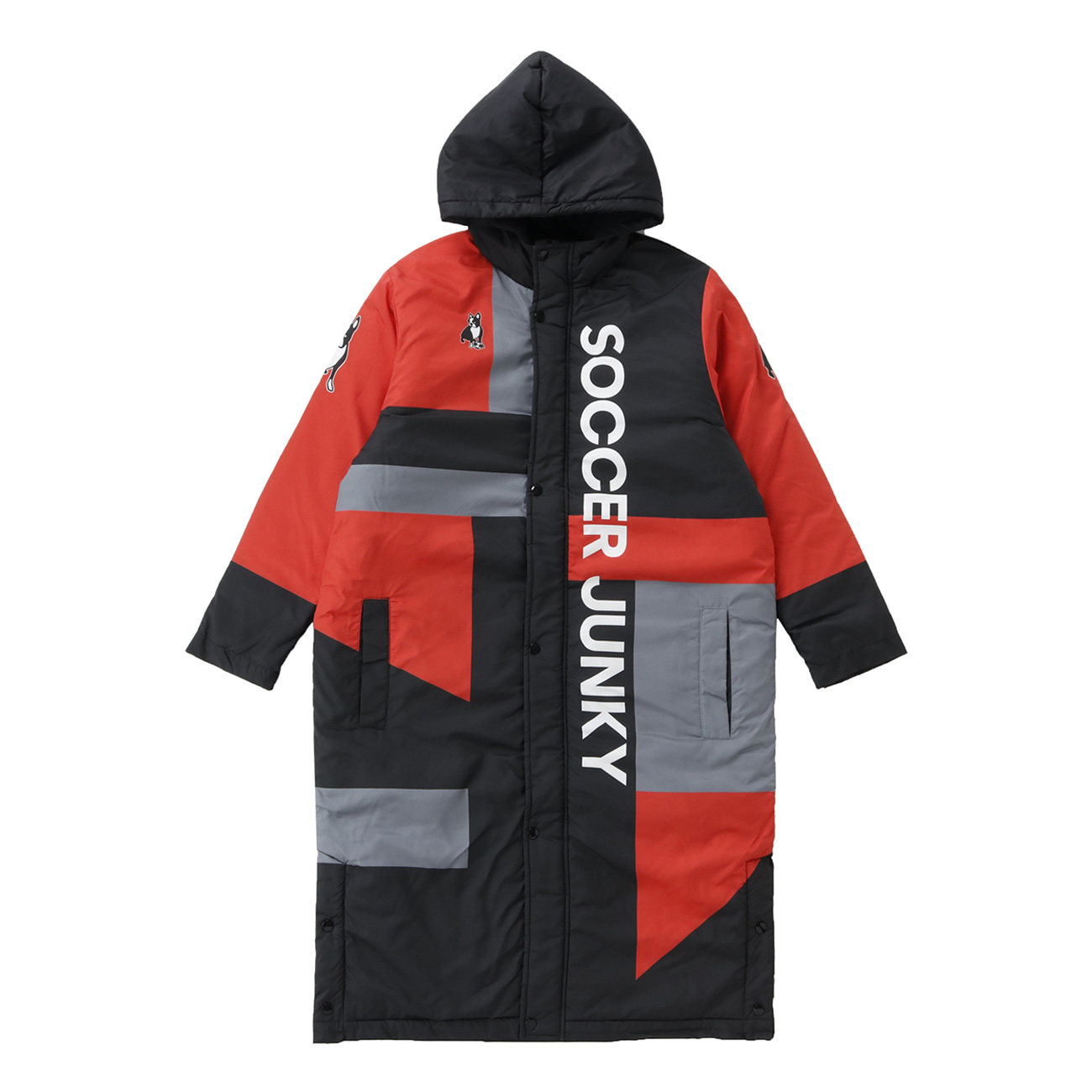 soccer junky足球狗 长款棉服运动棉袄冬季保暖足球服外套SJ21524