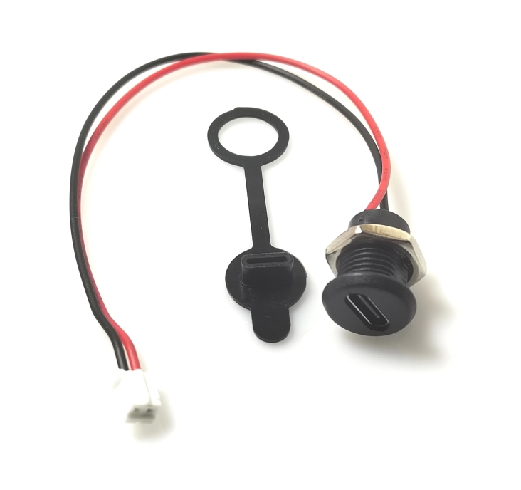 TYPE C2P防水圆形母座带灯ic端子刮胡刀咖啡机电动牙刷L17CM