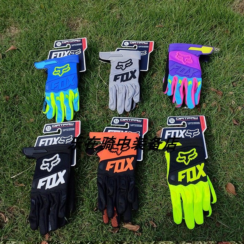 新款FOX儿童骑行手套山地车越野摩托车机车长指手套男女春秋速降