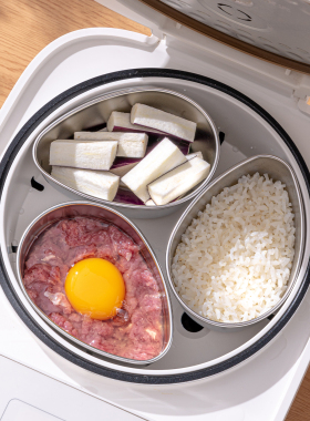 电饭煲蒸碗扇形蒸盒蒸菜碗分格电饭锅蒸蛋碗蒸格宝宝辅食专用蒸盘