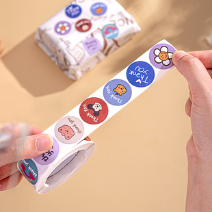 三明治包装纸封口贴纸厨房烘焙纸食品汉堡标签贴纸盒饭团袋纸胶带