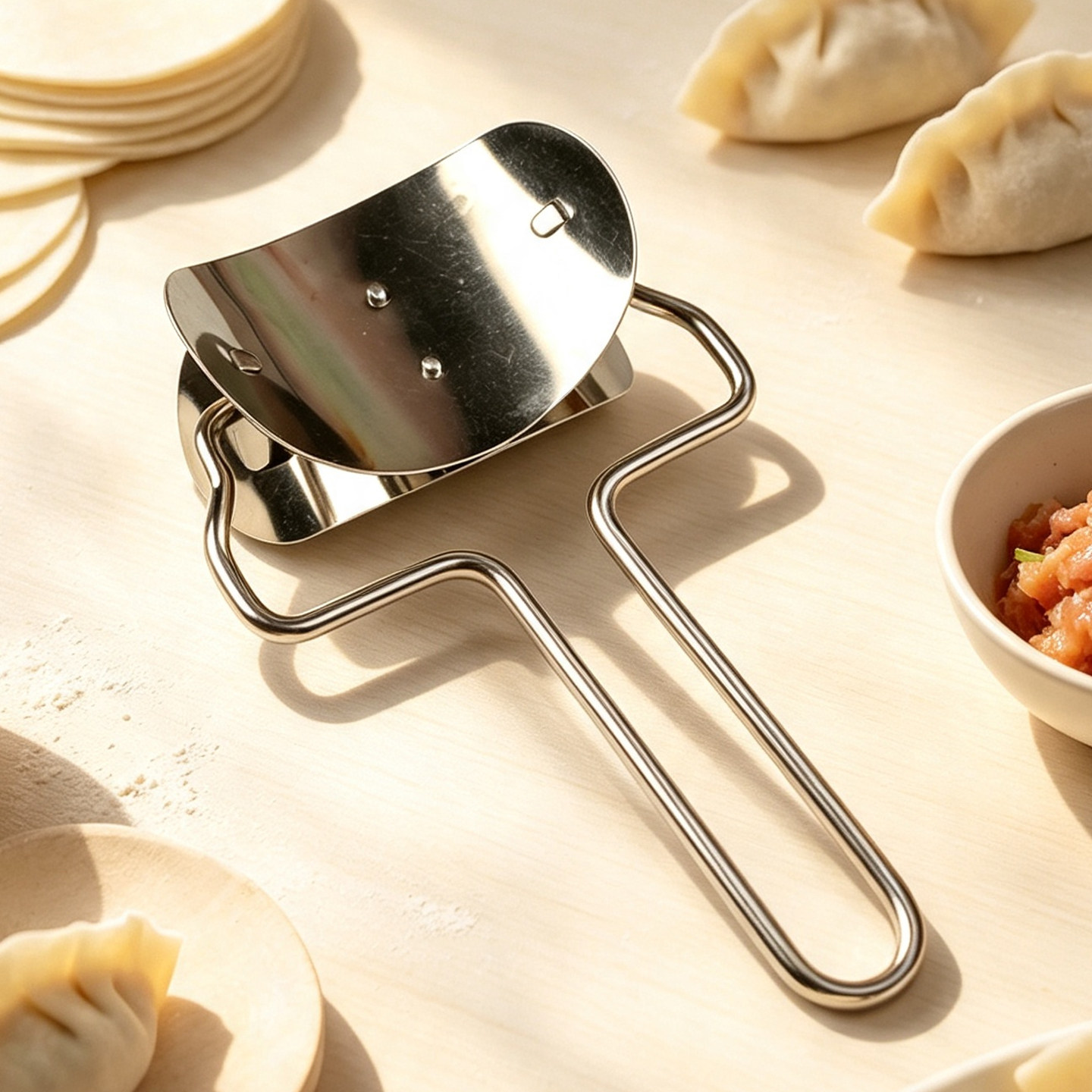 304不锈钢切饺子皮模具 饺子皮切模 包饺子器配套工具 包饺子神器