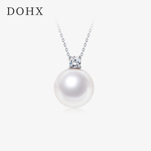 DOHX/都熙爱迪生珍珠吊坠戴妃款18k金项链颈锁骨天然淡水珍珠单颗