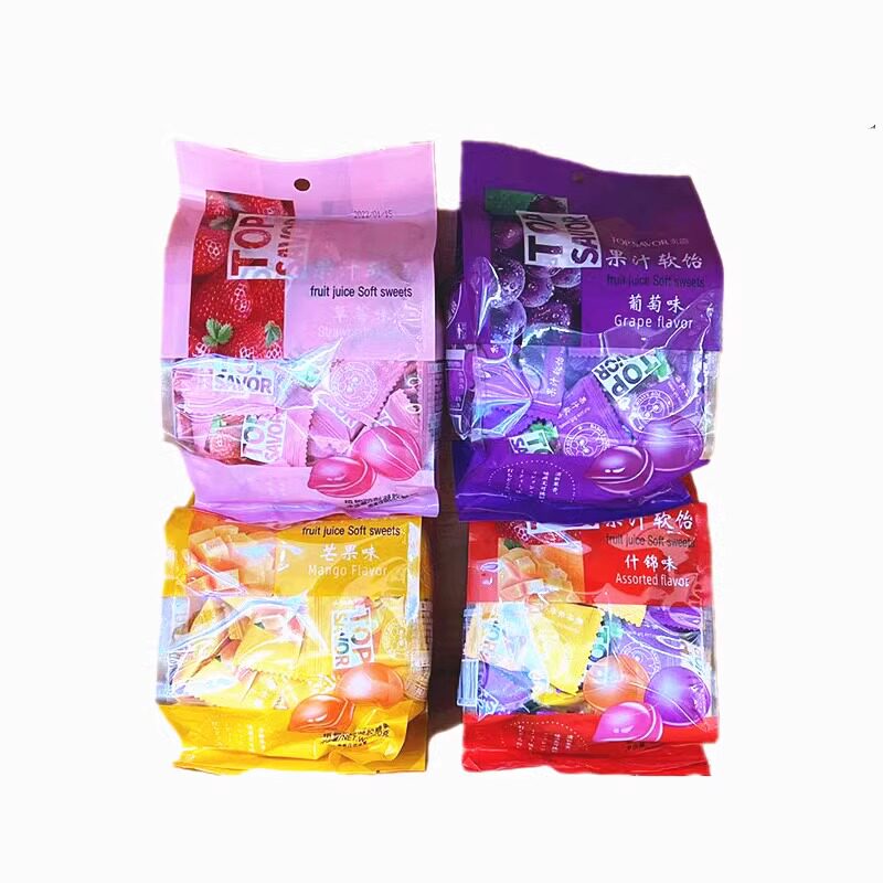 金语果汁软饴320g葡萄芒果草莓什锦味软糖办公休闲解馋网红小零食