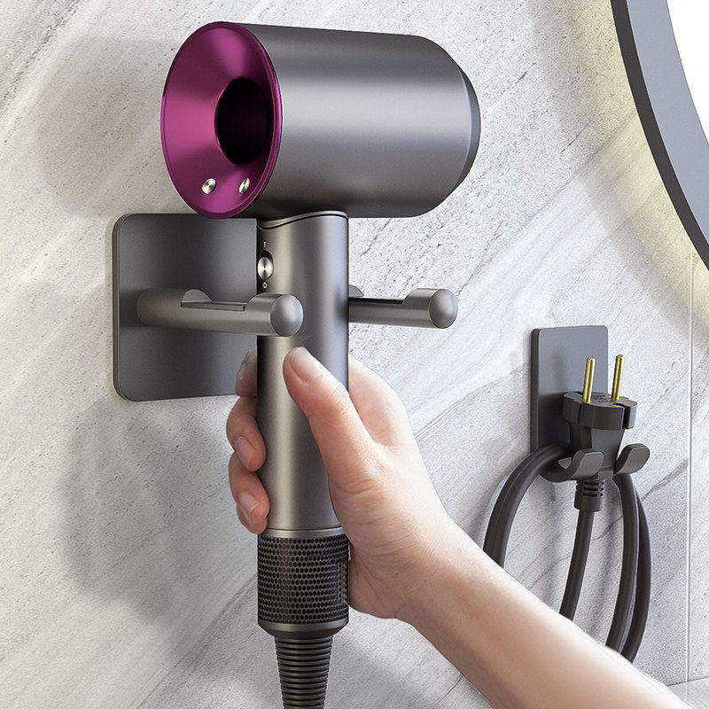 适用于 吹风机架子免打孔浴室置物架电吹风放置架壁挂架风筒架