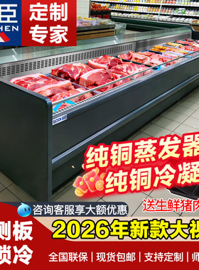 法臣商用冷鲜肉展示柜 风冷式牛肉冷藏保鲜设备可客制化