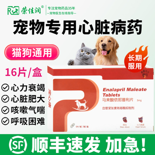 宠物马来酸依那普利片狗狗心脏肥大药咳嗽气喘呼吸困难猫咪心衰药