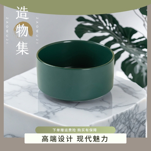 复古巴西木水培陶瓷花盆家用创意水仙郁金香北欧阳台绿植釉下彩