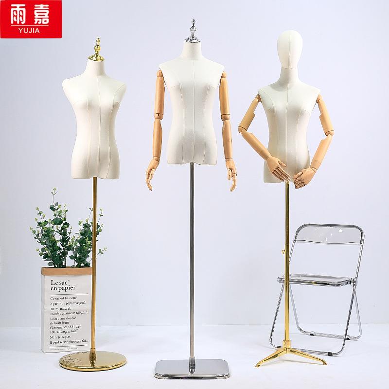 服装店模特道具女半全身女装橱窗人台衣服展示架婚纱人体模特架子