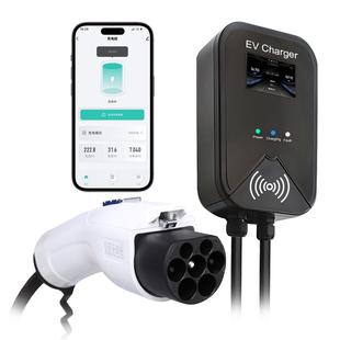 7KW国标新能源充电桩壁挂式 电动汽车家用刷卡即插即充APP控制