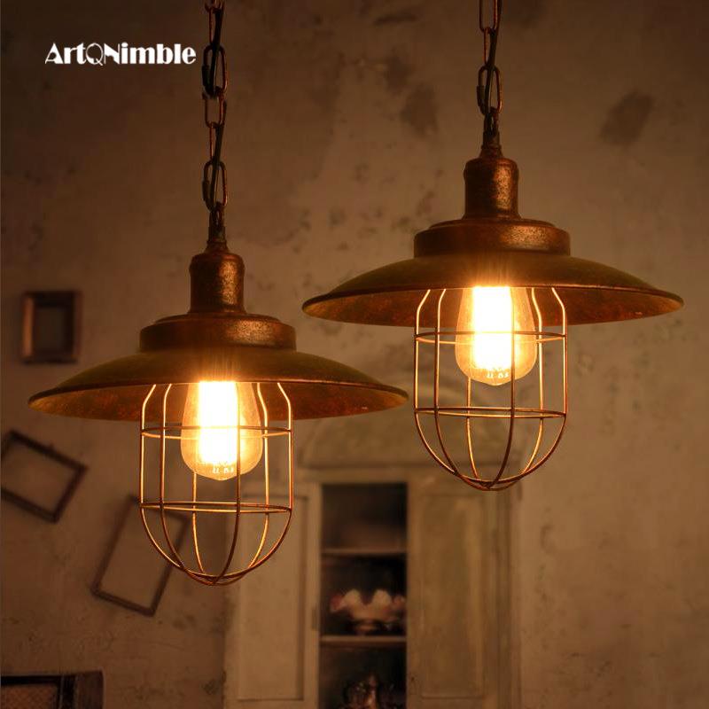 工业风loft个性吊灯复古咖啡厅创意餐厅酒吧吧台过道铁艺装饰吊灯