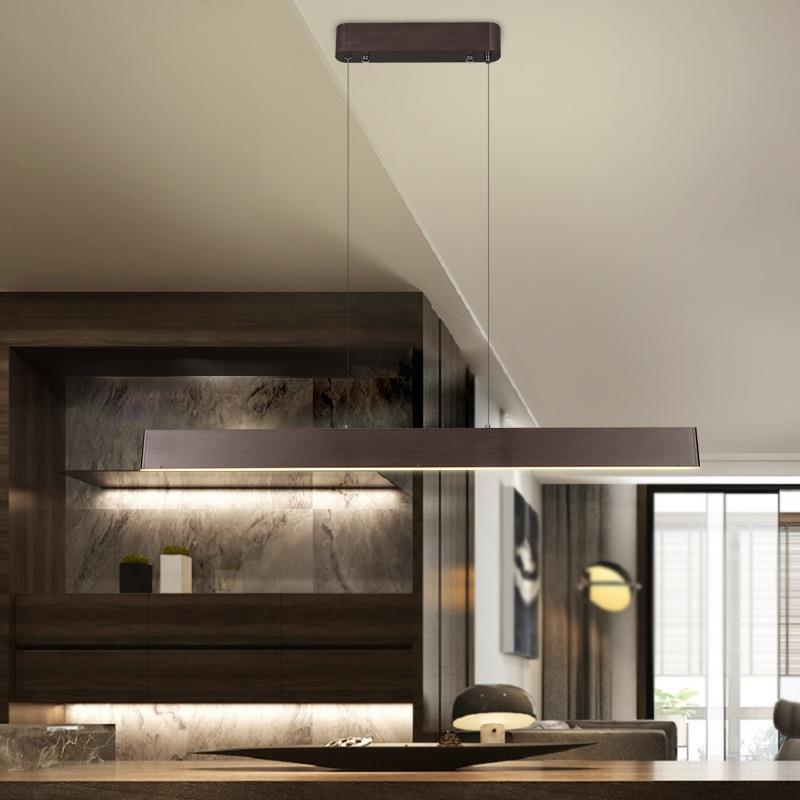 办公室led 长条灯现代简约办公灯北欧简约个性书房餐厅长条吊灯