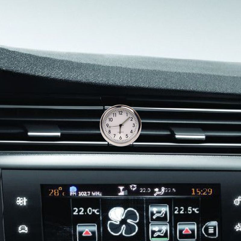 。汽车石英表出风口载时钟车迷你夜光电子表车用电子钟表车内时间