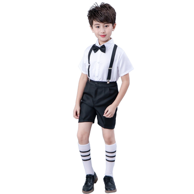 六一儿童背带裤演出服男童幼儿园中小学生大合唱服装钢琴主持礼服