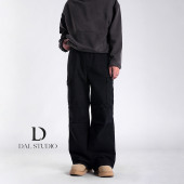 美式 新款 黑色宽松工装 DAL 裤 男2025年春季 阔腿潮流街头直筒休闲裤