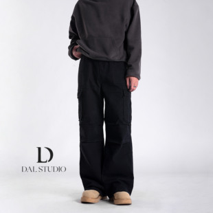 裤 黑色宽松工装 男2026年春季 新款 DAL 阔腿潮流街头直筒休闲裤 美式