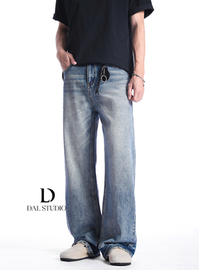 DAL 美式复古微喇牛仔裤男2025年秋冬新款宽松显瘦cleanfit直筒裤