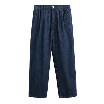 NBKY不掉色原色藏青色牛仔裤