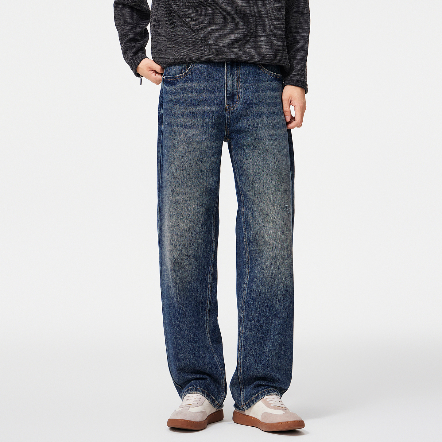 NBKY美式复古牛仔裤男2025秋款