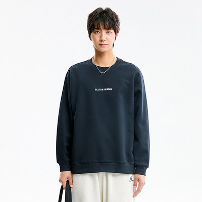 NBKY美式简约圆领卫衣男2025秋冬