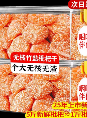 竹盐枇杷干福建云霄风味特产原味正品无核添加甘蜜饯果脯干零食草