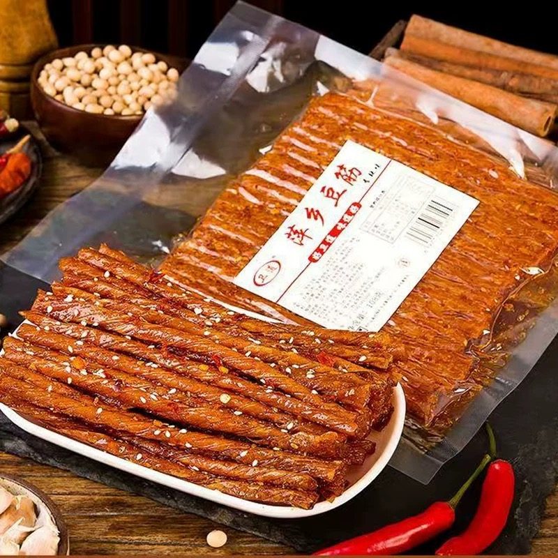 萍乡豆筋江西老式麻辣儿时经典怀旧手工辣条面筋小吃解馋小零食品