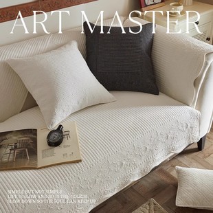 全棉沙发垫布艺简约现代客厅四季 通用真皮坐垫子防滑罩巾盖套定做