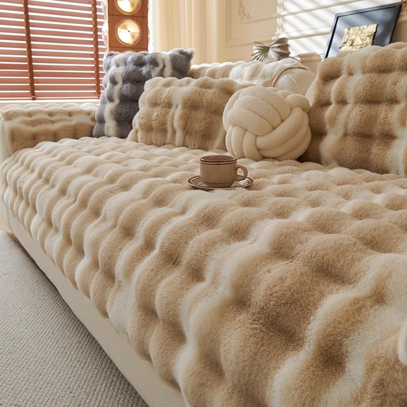 兔兔绒秋冬沙发垫冬季加厚毛绒坐垫防滑皮沙发套罩2025新款盖布巾,居家布艺,沙发垫,淘宝优惠券,粉丝福利购,淘宝优惠卷